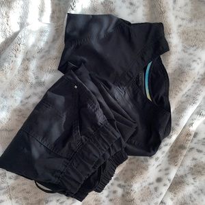 FIVE PAIRS OF SCRUBS all fit like small top and medium bottom